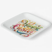 Frohe Ostertypografie im Glitzer Pappteller (Gewinkelt)