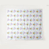 Frohe Osterzeit| Hintergrund für Schritt und Foto  Wandteppich (Vorderseite (Horizontal))