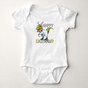 Frohe Ostrawr T Rex Ostern Dinosaurier Hase Ei Baby Strampler