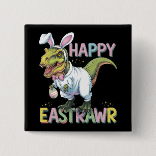 Frohe Ostrawr T Rex Ostern Dinosaurier Hase Ei Button