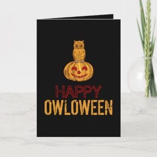 Frohe Owloween, Halloween Karte