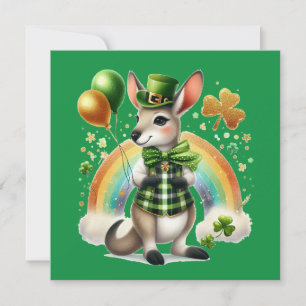 Frohe Patrick's Day Kangaroo Flat Karte