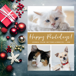 Frohe Pawlidays 3 Foto Feiertagskarte