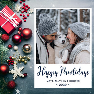 Frohe Pawlidays Foto Feiertagskarte
