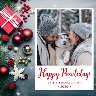 Frohe Pawlidays Foto Feiertagskarte