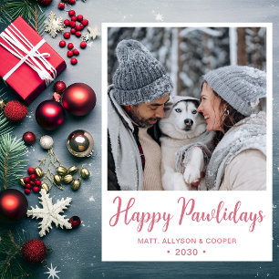 Frohe Pawlidays Foto Feiertagskarte
