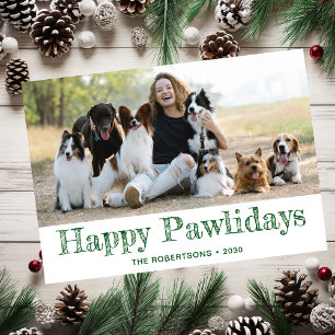 Frohe Pawlidays Foto Feiertagskarte