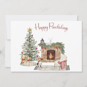 Frohe Pawlidays Hunde-Design - Beagle Feiertagskarte