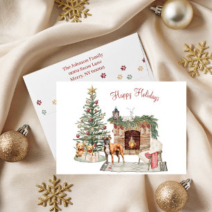 Frohe Pawlidays Hunde-Design - Boxer Feiertagskarte