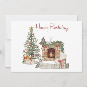 Frohe Pawlidays Hunde-Design - Malteser Feiertagskarte