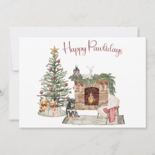 Frohe Pawlidays Hunde-Design - Rottweiler Feiertagskarte