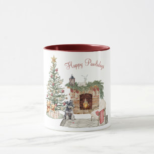 Frohe Pawlidays Hundedesign - Miniaturschnauzer Tasse