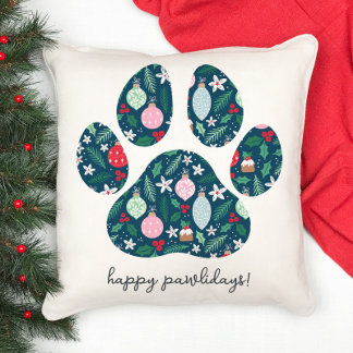 Frohe Pawlidays Weihnachts-Hundefreund-Kissen Kissen
