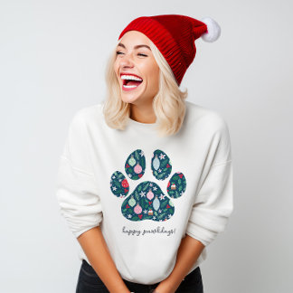 Frohe Pawlidays Weihnachts-Hundeliebhaber Pullover