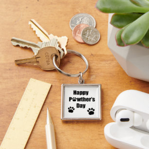 Frohe Pawther's Day Hund Papa Pfotenabdruck Schlüsselanhänger