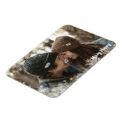 Frohe Personalisierte Foto Snowflake Frame Magnet (Linke Seite)