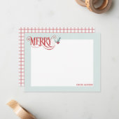 Frohe Personalisierte Weihnachtsferien-Mitteilungs Mitteilungskarte (Vorderseite/Rückseite Beispiel)