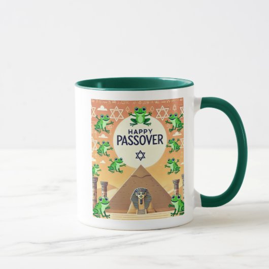 Frohe Pessach-Froschtasse Tasse (Rechts)
