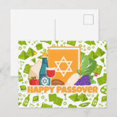Frohe Pessach Postkarte (Vorne/Hinten)