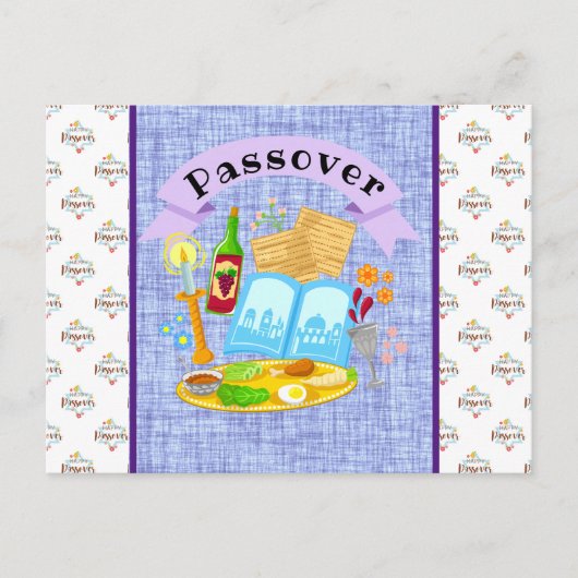 Frohe Pessach Postkarte (Vorderseite)
