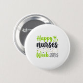 Frohe Pflegerwoche 2026 Stethoskop-Pfleger-Design_ Button (Vorne & Hinten)