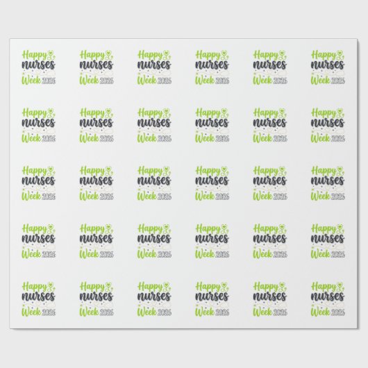 Frohe Pflegerwoche 2026 Stethoskop-Pfleger-Design_ Geschenkpapier (Flach)