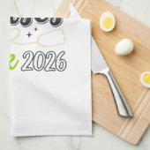 Frohe Pflegerwoche 2026 Stethoskop-Pfleger-Design_ Geschirrtuch (Viertel Falte)