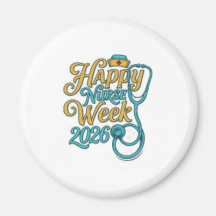 Frohe Pflegerwoche 2026 Stethoskop-Shirt-Design_1 Magnet