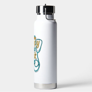 Frohe Pflegerwoche 2026 Stethoskop-Shirt-Design_1 Trinkflasche