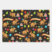 Frohe Pfotenparty Hundeparty Geschenkpapier Set (Vorderseite 3)