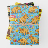Frohe Pfotenparty Hundeparty Geschenkpapier Set (Beispiel)