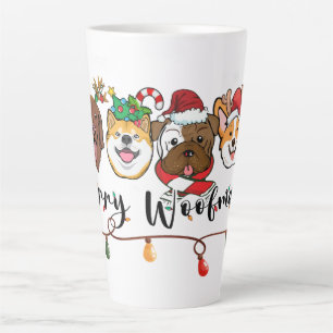 Frohe Pfotmas Typografie Kaffeetasse Milchtasse