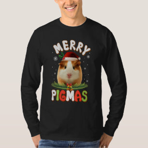 Frohe Pigmas-Gesichtsmaske Meerschweinchen-Weihna T-Shirt