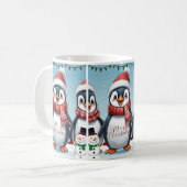 Frohe Pinguinweihnachtsfeste Kaffeetasse (Vorderseite Links)