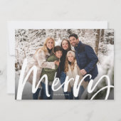 Frohe Pinselschrift fett Foto Weihnachten (Vorderseite)