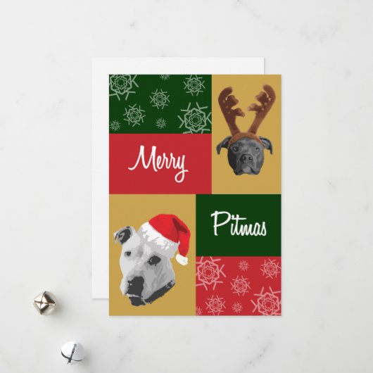 Frohe Pitmas Feiertagskarte (Vorderseite/Rückseite Beispiel)