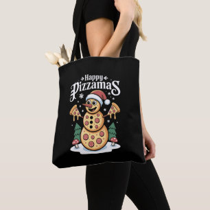 Frohe Pizzamas Weihnachten Pizza Schneemann Santa  Tasche