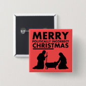 Frohe politisch inkorrekte Weihnachtsgeschichten-A Button (Vorne & Hinten)