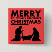 Frohe politisch inkorrekte Weihnachtsgeschichten-A Button (Vorderseite)