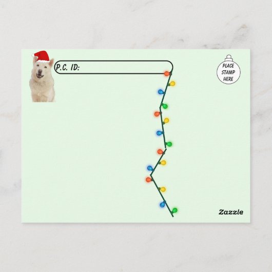 Frohe Postüberquerung von Crystal der Husky Hund Postkarte (Rückseite)