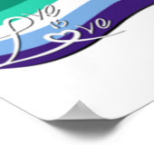 Frohe Pride! Regenbogenflagge Oversized Poster (Ecke)