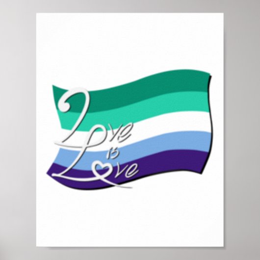 Frohe Pride! Regenbogenflagge Oversized Poster (Vorne)