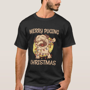 Frohe Pugging Weihnachts-Mops Weihnachten Mops Wei T-Shirt