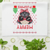 Frohe Pugmas! geschirrtuch (Gefaltet)