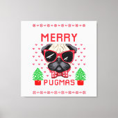 Frohe Pugmas! leinwand druck (Vorderseite)