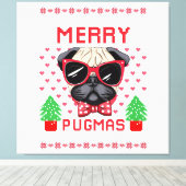 Frohe Pugmas! leinwand druck (Insitu (Holzboden))