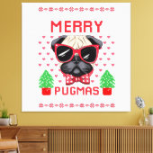 Frohe Pugmas! leinwand druck (Insitu (Wohnzimmer))