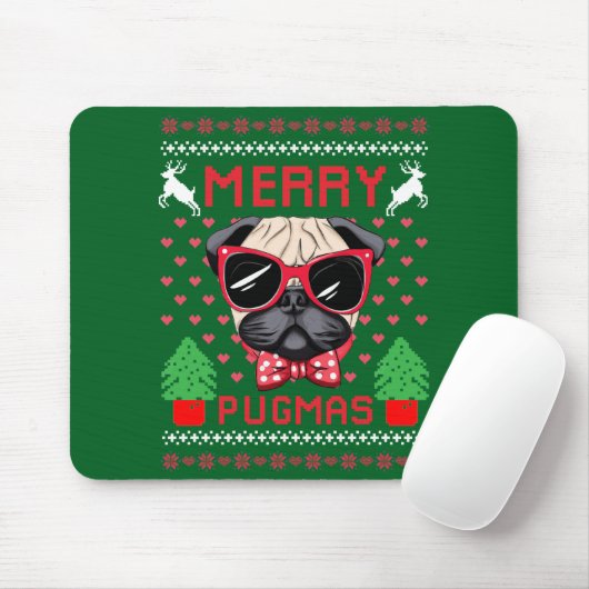 Frohe Pugmas! Mauspad (Mit Mouse)
