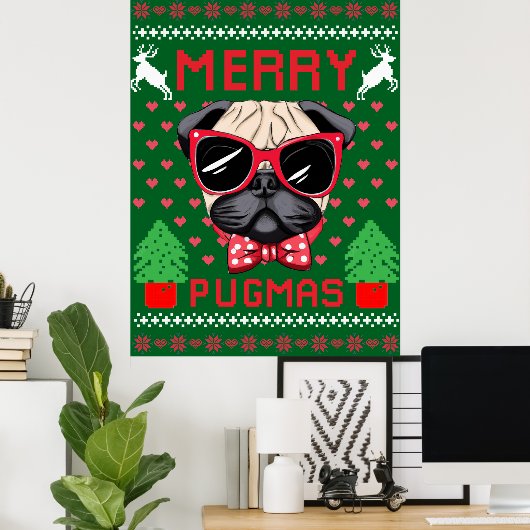 Frohe Pugmas! Poster (Heimbüro)