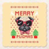 Frohe Pugmas! Untersetzer (Vorderseite)